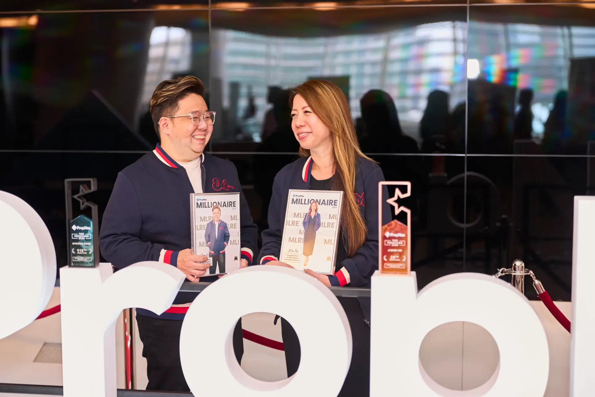 Jason Ho and Evonne Tang, PropNex Realty, at the PropNex Millionaire awards